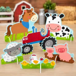 Farm Party Large Foam Stand Up Centerpieces - 6 PK